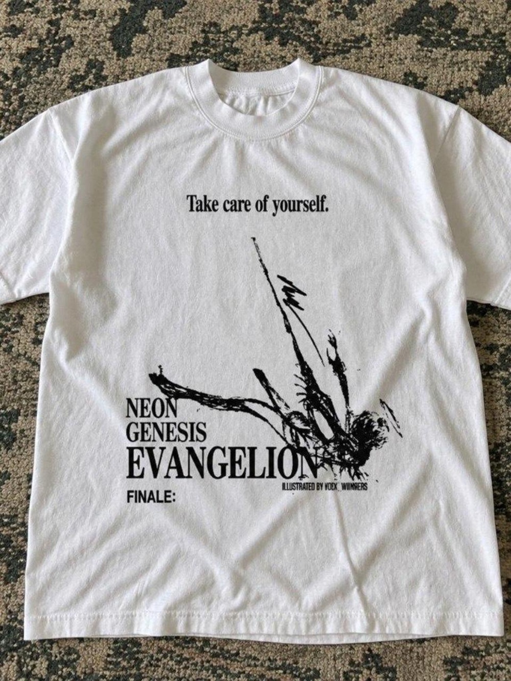 Gildan White Short-Sleeve Neon Genesis Evangelion Graphic Tee